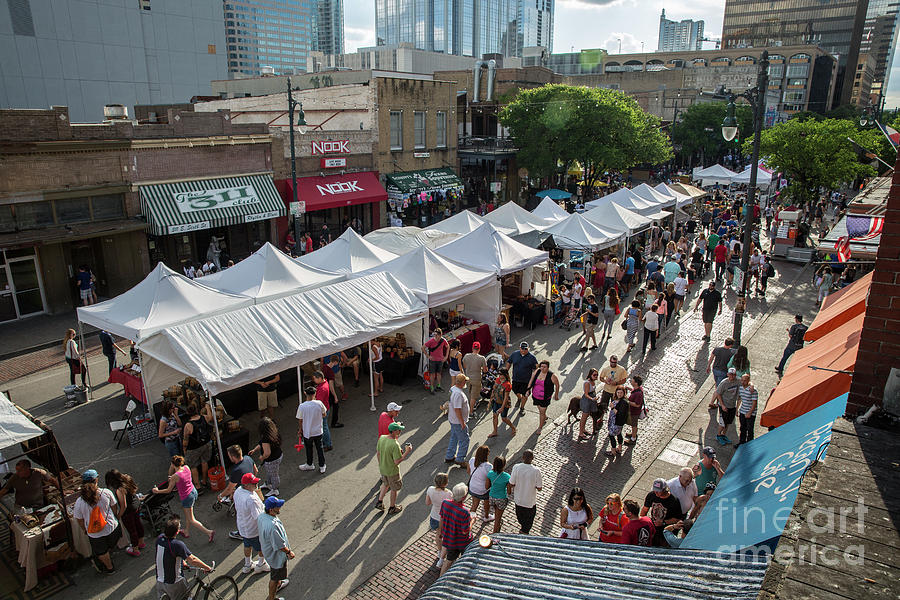 Austin Photograph - The Pecan Street Festival is a popular arts crafts and music festival held on Sixth Street by Dan Herron