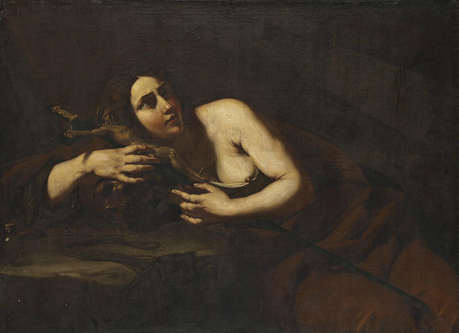 Italian Painters Painting - The Penitent Magdalen by Cecco del Caravaggio