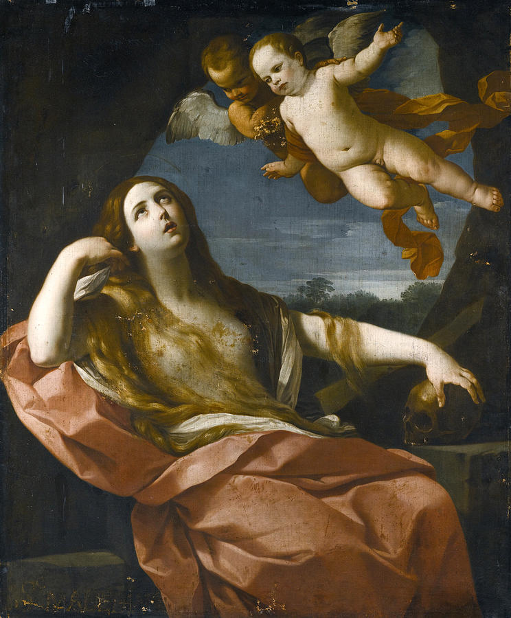The Penitent Magdalene Painting by Circle of Guido Reni