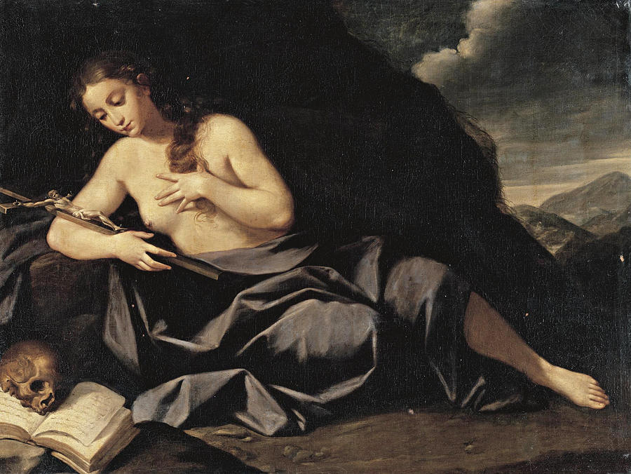 The Penitent Mary Magdalen Painting by Lorenzo Pasinelli