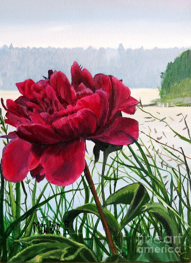 The Peony Painting by Marilyn McNish