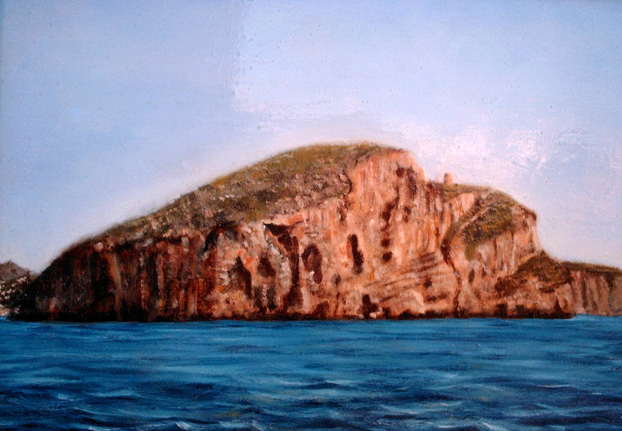 The Pepper Pot Moraira Spain Painting by Mackenzie Moulton