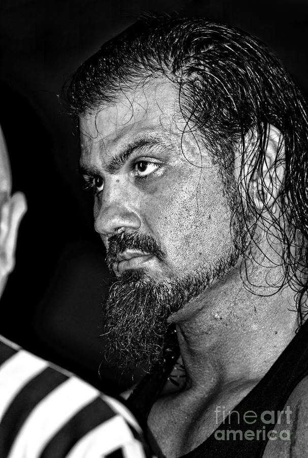 The Pre-Fight Staredown by Pro Wrestler Sledge #1 Photograph by Jim Fitzpatrick