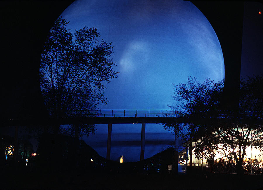 Landmark Photograph - The Perisphere at Night by David Halperin