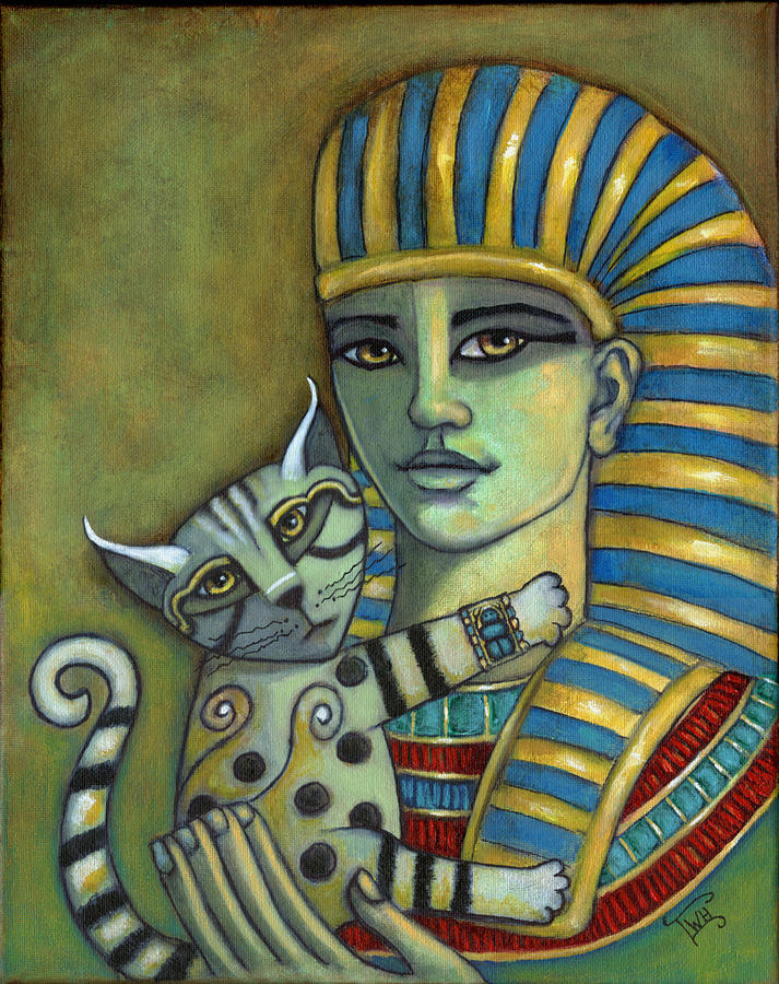 The Pharaohs Cat Painting by Terry Webb Harshman