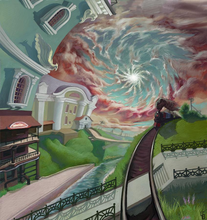 The Bridge Digital Art - The phenomenon on the old by Alexander Chekaljuk The Bridge Digital Art - The phenomenon on the old by Alexander Chekaljuk