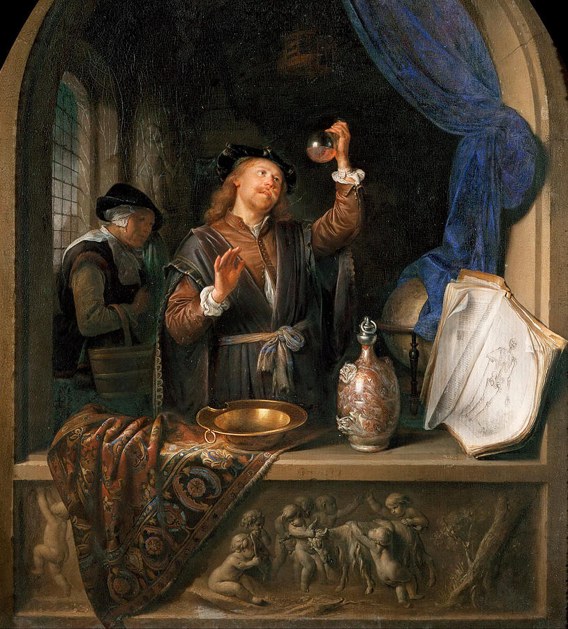 Famous Paintings Painting - The Physician by Gerrit Dou