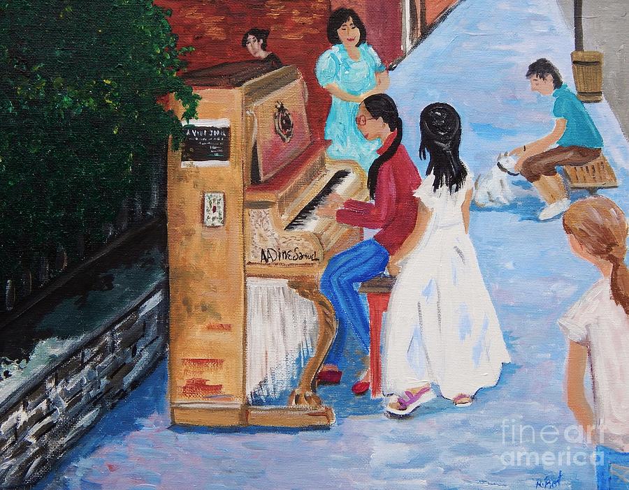 The Piano Player Painting by Reb Frost