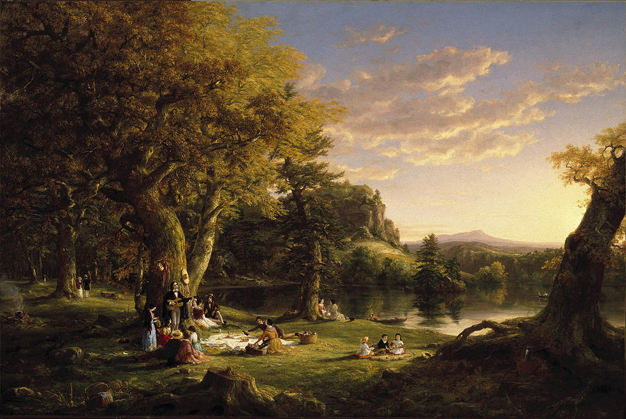 Thomas Cole Painting - The Pic-Nic by Thomas Cole