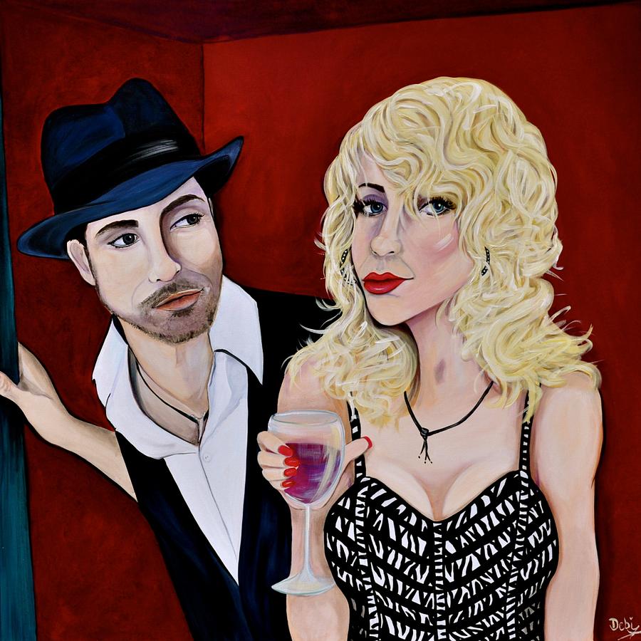 Wine Painting - The Pick-Up Line by Debi Starr