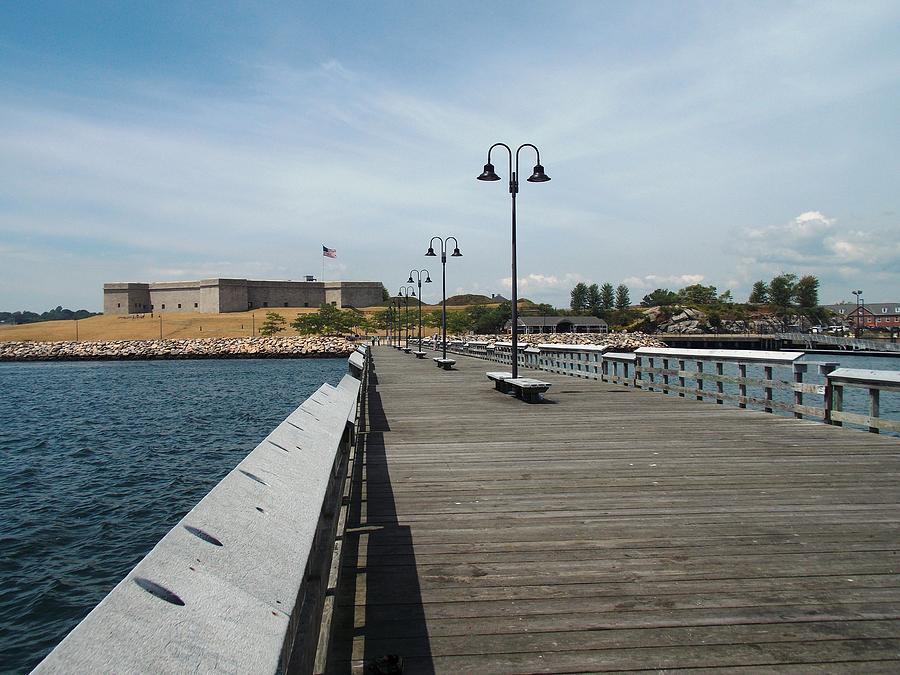The Pier and Fort Trumbull 1 Photograph by Nina Kindred