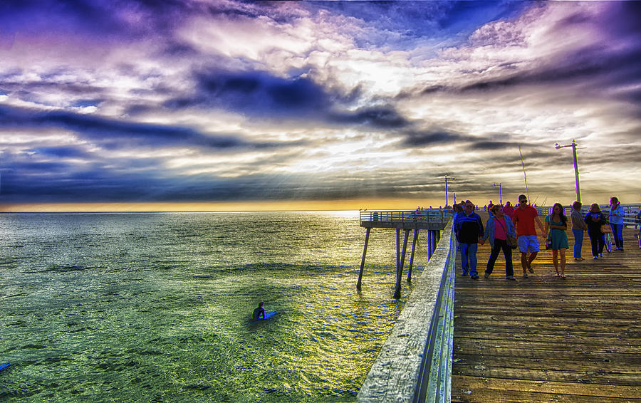 Sunset Photograph - The Pier At Pismo by Joseph Hollingsworth