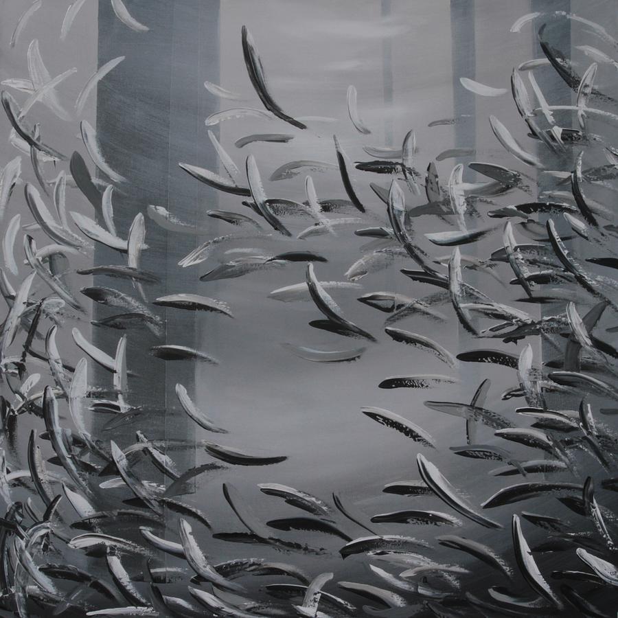 Water Painting - The Pier by Lilu Lilu Water Painting - The Pier by Lilu Lilu