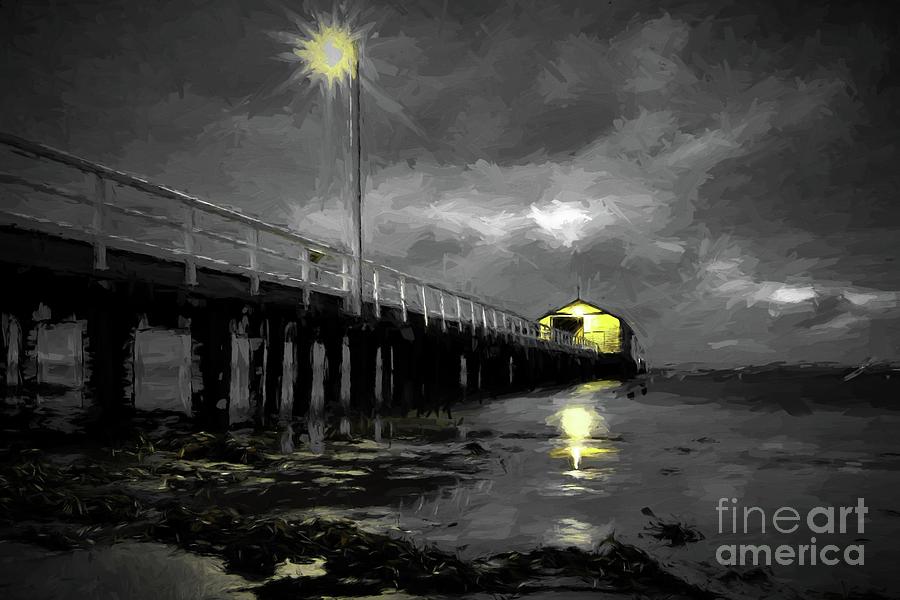 The pier on the bay Digital Art by Howard Ferrier