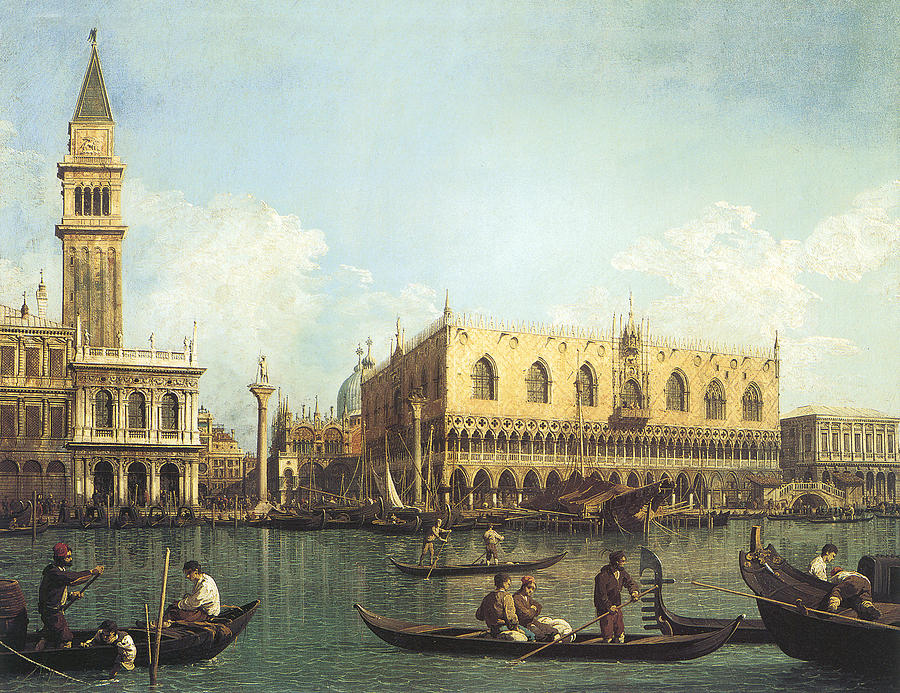 Antonio Canaletto Painting - The Pier, Seen from the Basin of San Marco by Pieter Bruegel