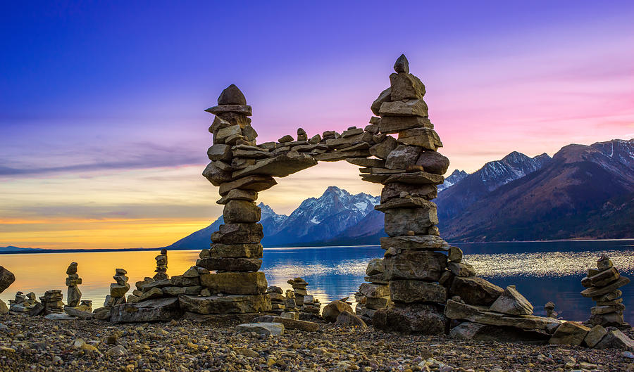 The Pillars of the Earth.  Grand Teton National Park, Wyoming Photograph by TL Mair