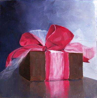 Still Life Painting - The pink bow by Chelsie Brady