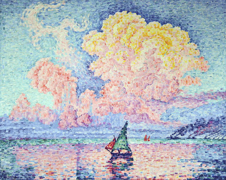 Paul Signac Painting - The Pink Cloud  Antibes   by Paul Signac