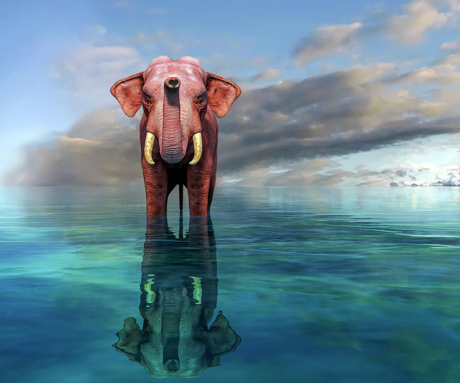 The Pink Elephant Digital Art