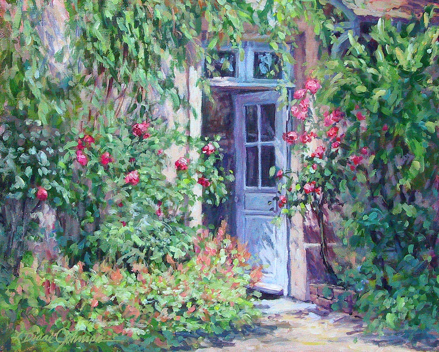 The Pink House Painting by L Diane Johnson