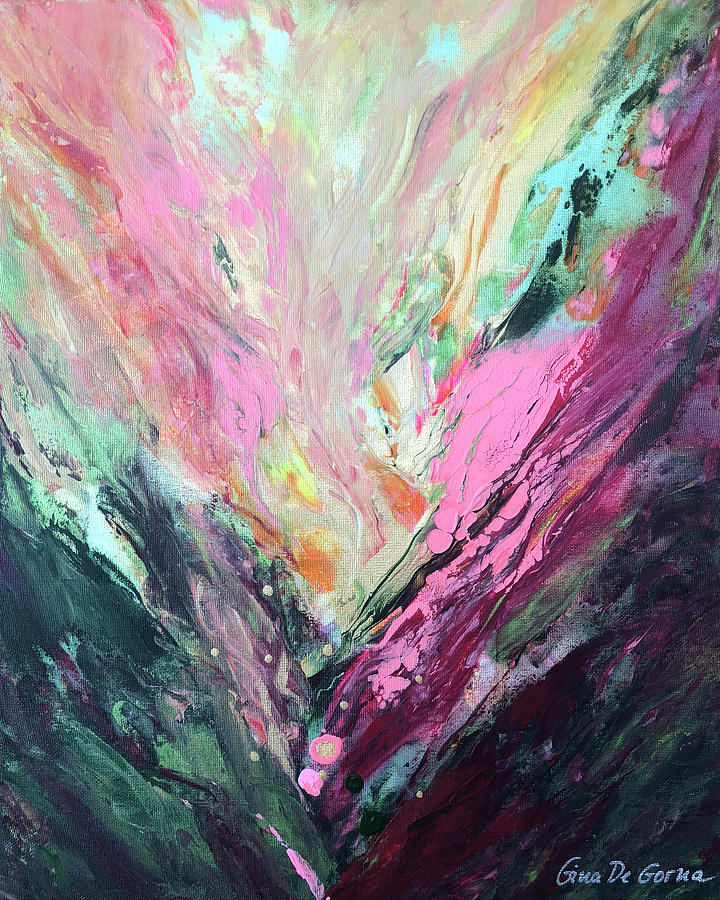The Pink Journey Painting by Gina De Gorna