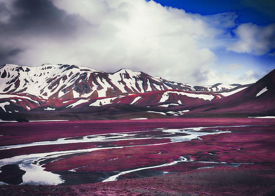 The pinkcolors of the Icelandic highlands Painting by Celestial Images