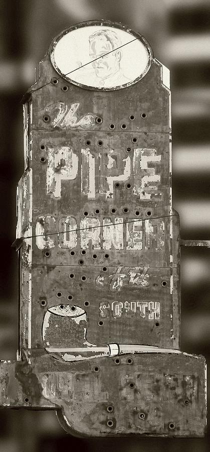 The Pipe Corner Monochrome Photograph by Robert Wilder Jr