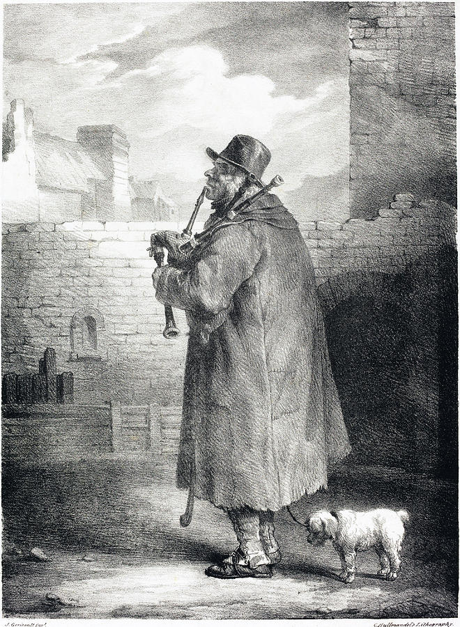 The Piper Drawing by Theodore Gericault