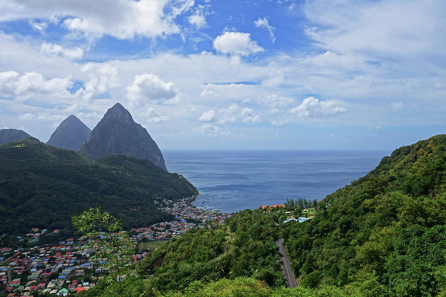 The Piton Mountains in Saint Lucia Caribbean Photograph by Toby McGuire