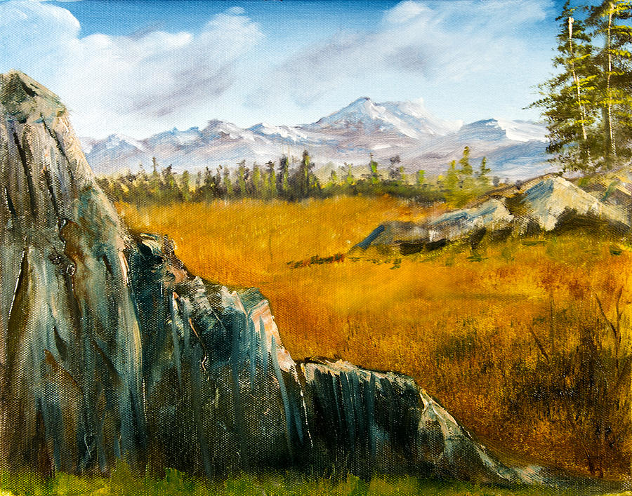 The Plains - Mountain Landscape Painting by Barry Jones