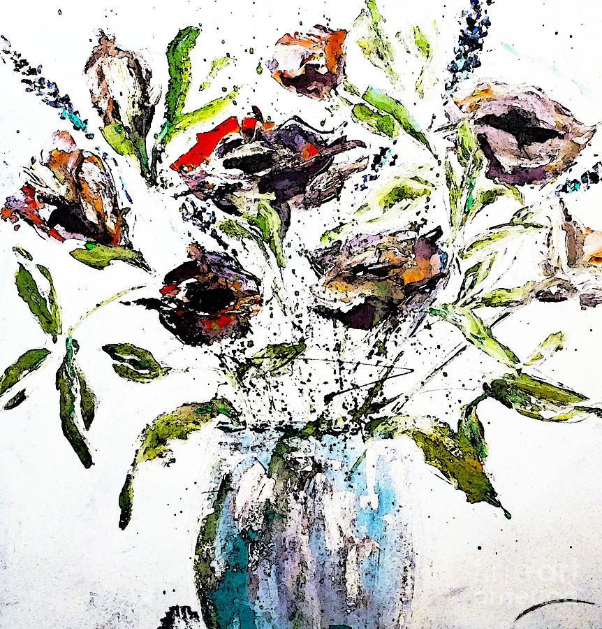 The Playful Captive Bouquet Painting by Lisa Kaiser