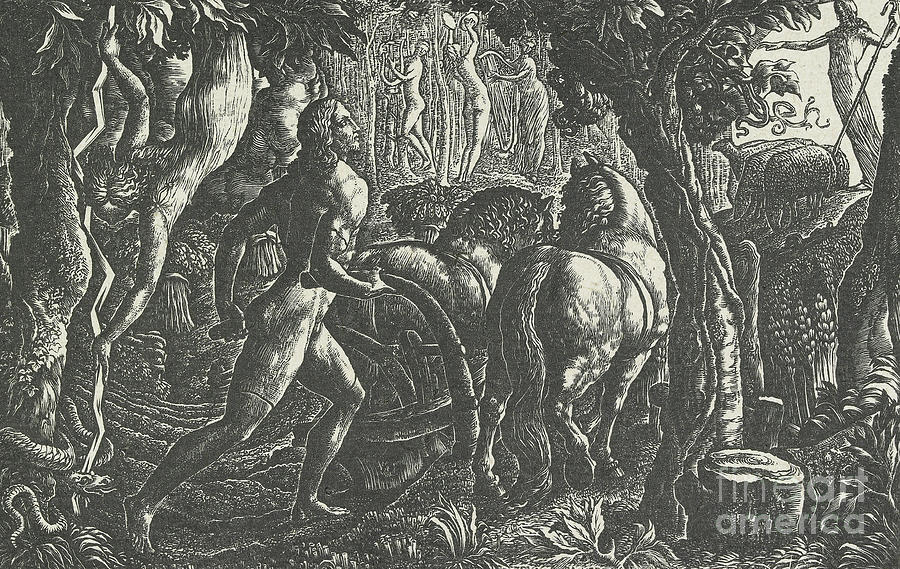 The Ploughman Christian Ploughing the last furrow of life Drawing by Edward Calvert