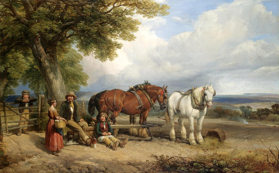 The Ploughmans Team Painting by Henry Brittan Willis