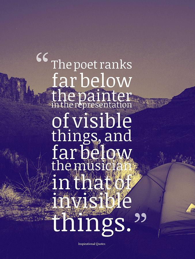 The poet ranks far below the painter Painting by Celestial Images