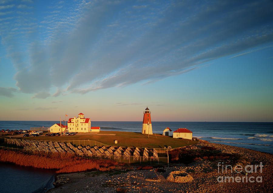 The Point Judith Light Narragansett Bay Rhode Island - Drone Photograph