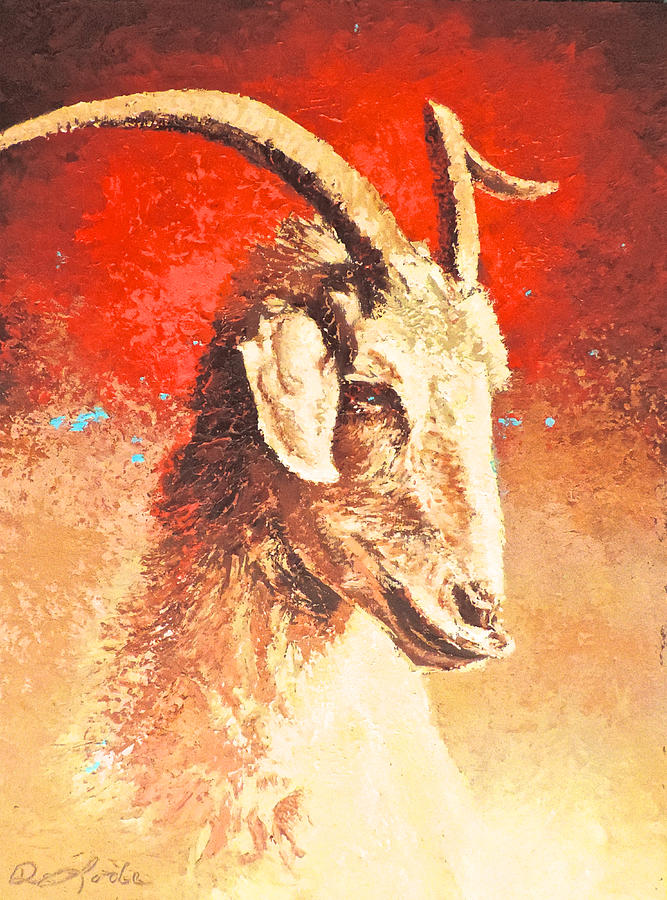 Goat Painting - The Politician by Mia DeLode