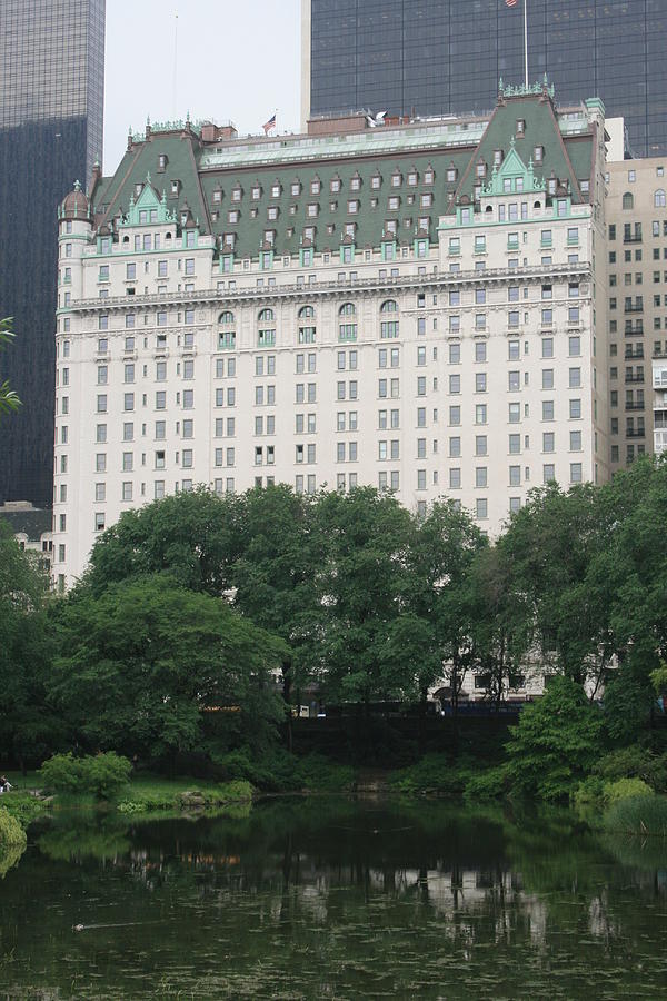 The Pond in Central Park and the Plaza Hotel Photograph by Christopher J Kirby