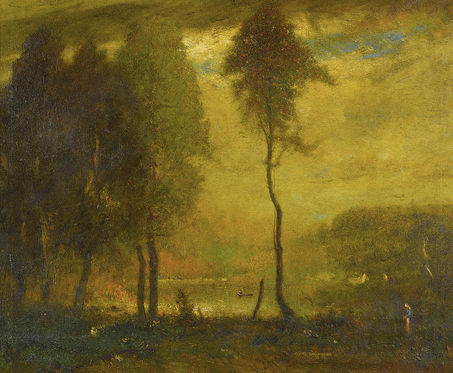 The Pond. Late Afternoon Painting by Elliott Daingerfield