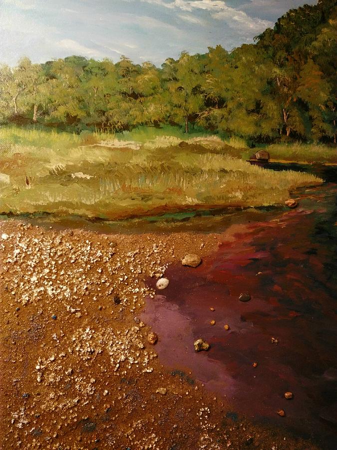The pond Painting by Ray Khalife