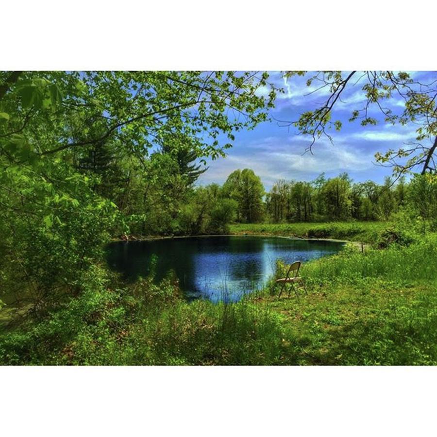Nature Photograph - The Pondering Pond

#pond #lake #seat by Blake Butler
