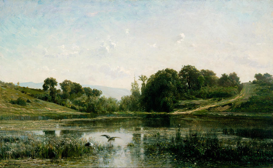 The Ponds of Gylieu Painting by Charles-Francois Daubigny