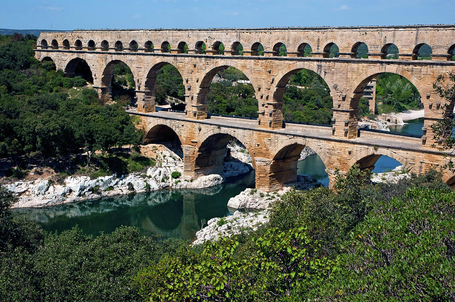 The Pont du Gard Photograph by Sami Sarkis