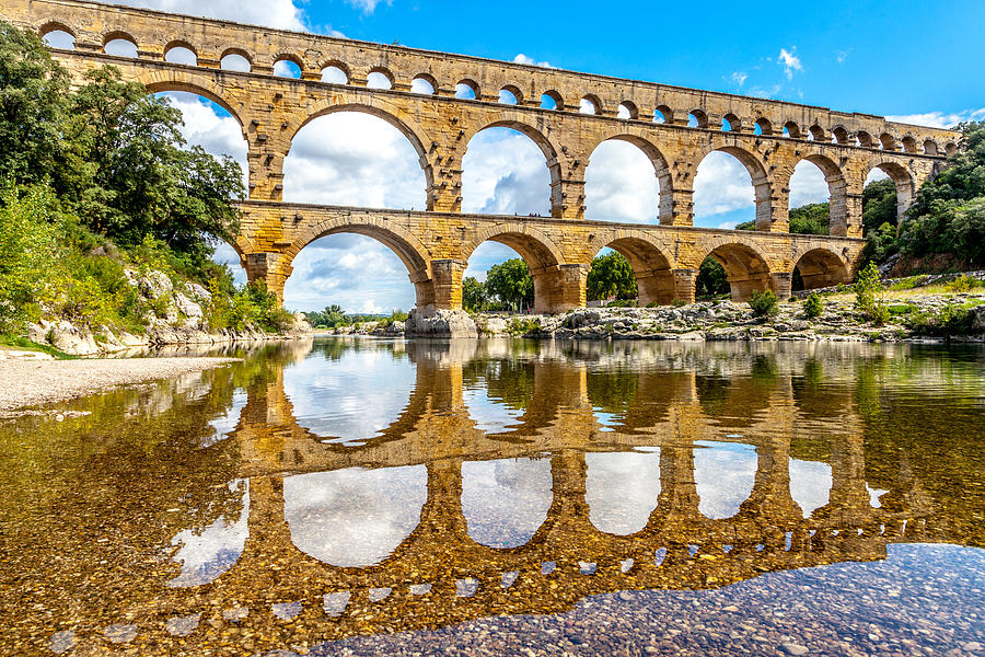 Summer Photograph - The Pont du Gard  by W Chris Fooshee