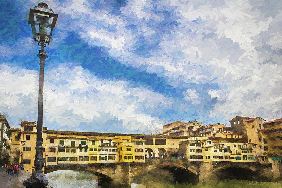Bridge Photograph - The Ponte Vecchio Bridge by Wade Brooks