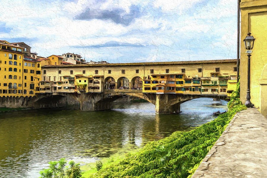 The Ponte Vecchio Photo Painting 7K_DSC2439_09152017 Photograph by Greg Kluempers