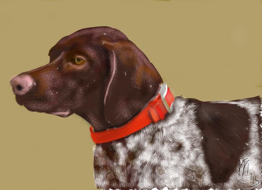 Animal Painting - The Pooch With a Red Collar by Lois Ivancin Tavaf