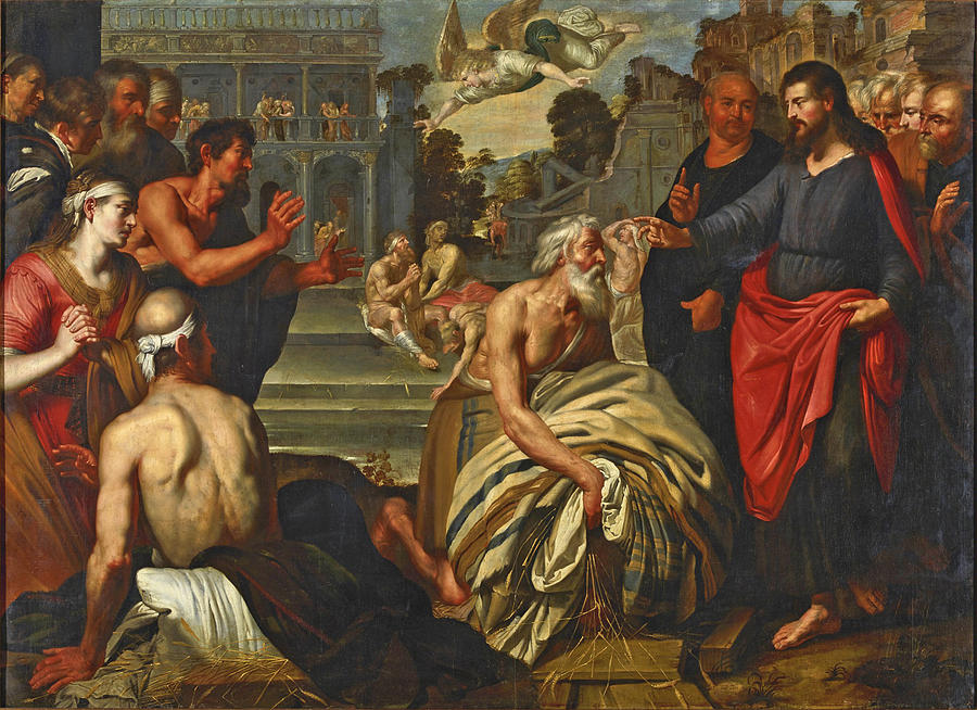 The Pool of Bethesda Painting by Artus Wolffort