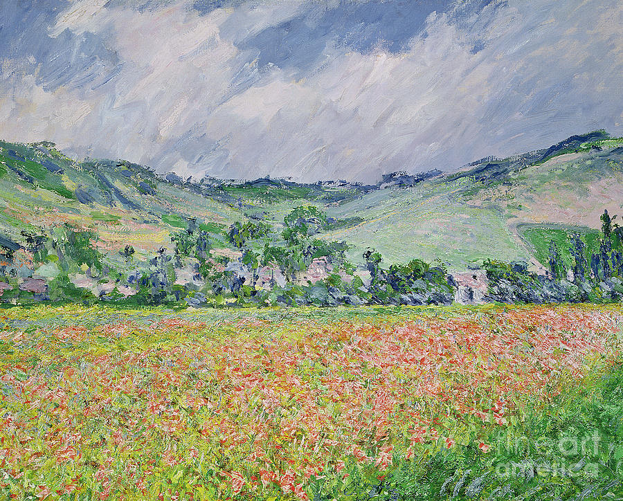 The Poppy Field near Giverny Painting by Claude Monet