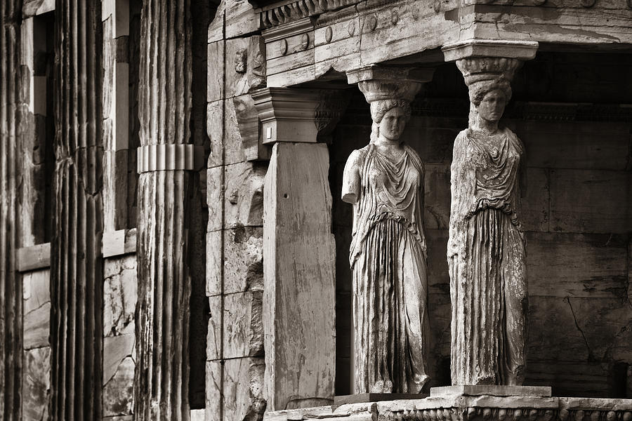 The Porch of the Caryatids Photograph by Songquan Deng