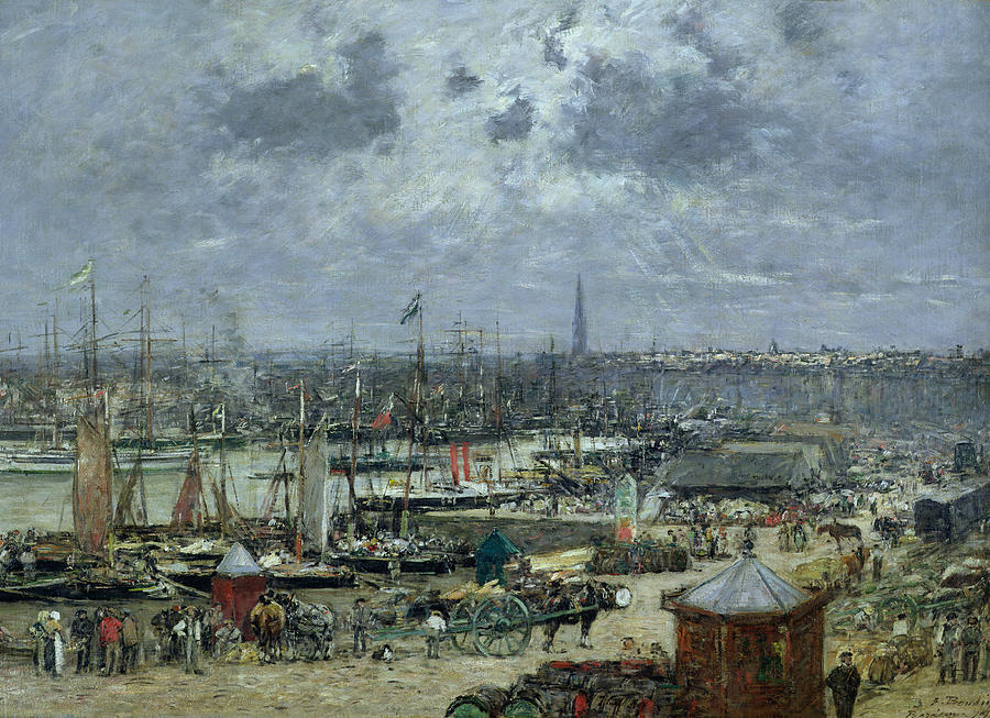 Boat Painting - The Port of Bordeaux by Eugene Louis Boudin